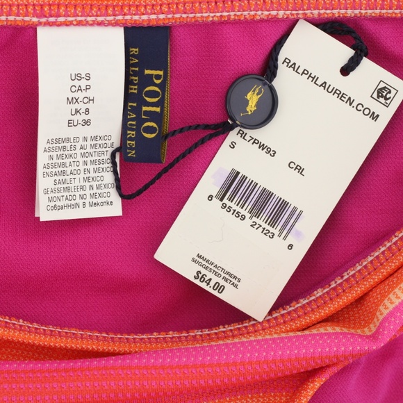 Ralph Lauren Playa Hipster Bottom Coral - Picture 4 of 5